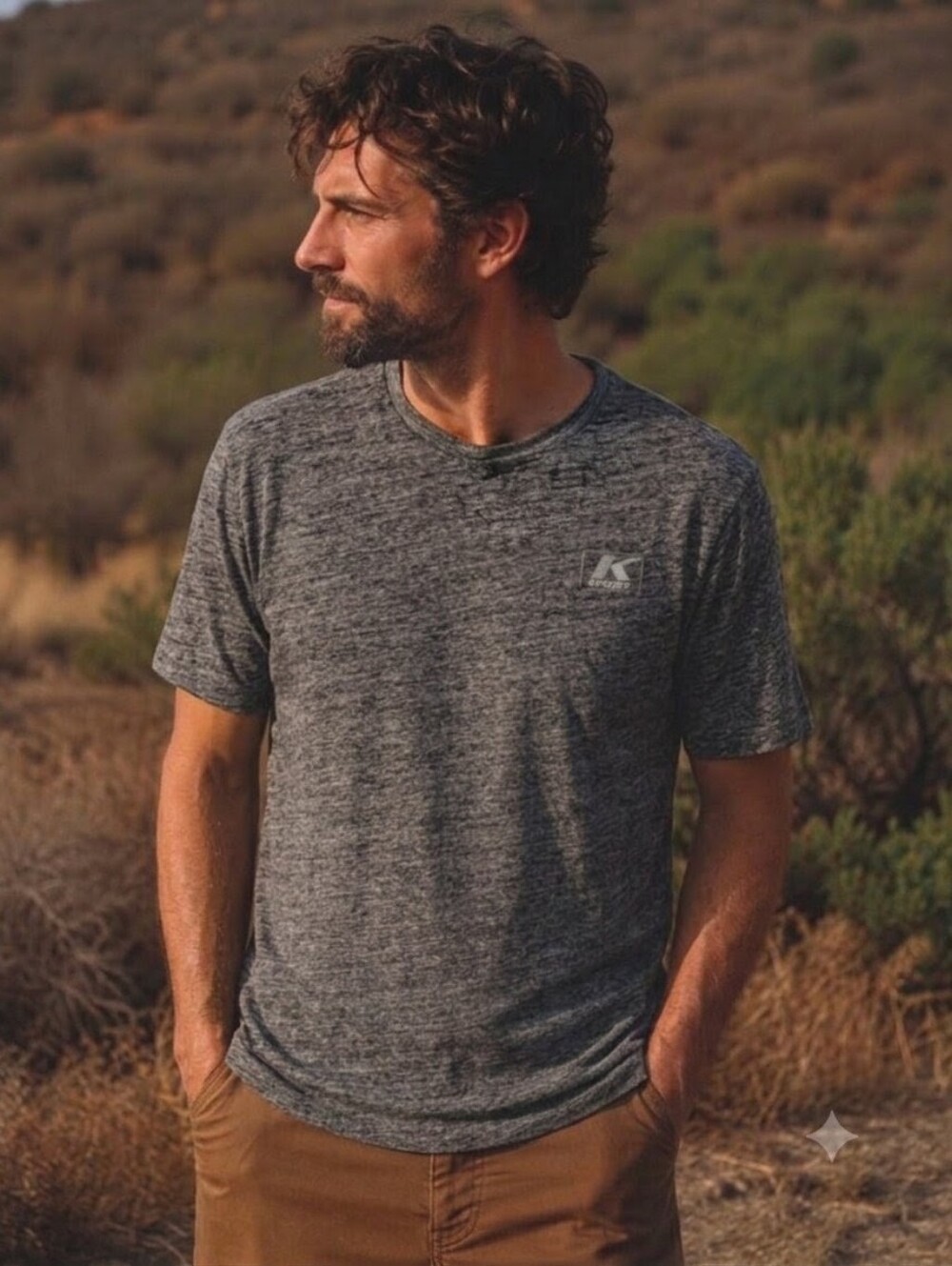 KITH Men's T-shirt in Gray , size medium